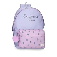 Torby na laptopy - Pepe jeans Becca Plecak na laptopa Podwójna komora Fioletowy 31x44x17,5 cms Poliester 23,87L, Fioletowy, Talla única, dwukomorowy plecak na laptopa - miniaturka - grafika 1