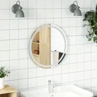 Lustra - vidaXL Lustro łazienkowe z LED, okrągłe, 60 cm - miniaturka - grafika 1