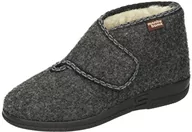 Kapcie damskie - Manitu Damskie 370002-09 kapcie domowe, szare, rozmiar 38 EU, szary, 38 EU - miniaturka - grafika 1