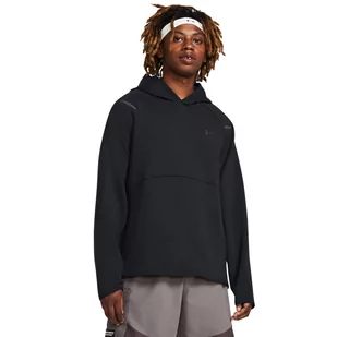 Męska bluza treningowa nierozpinana z kapturem Under Armour UA Unstoppable Flc HD - czarna - UNDER ARMOUR - Koszulki sportowe męskie - miniaturka - grafika 1