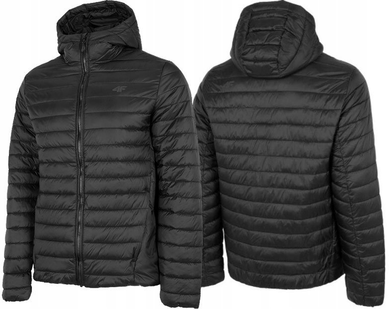 4F KURTKA MĘSKA PIKOWANA CZARNA CIEPŁA ZIMOWA MEN R.M