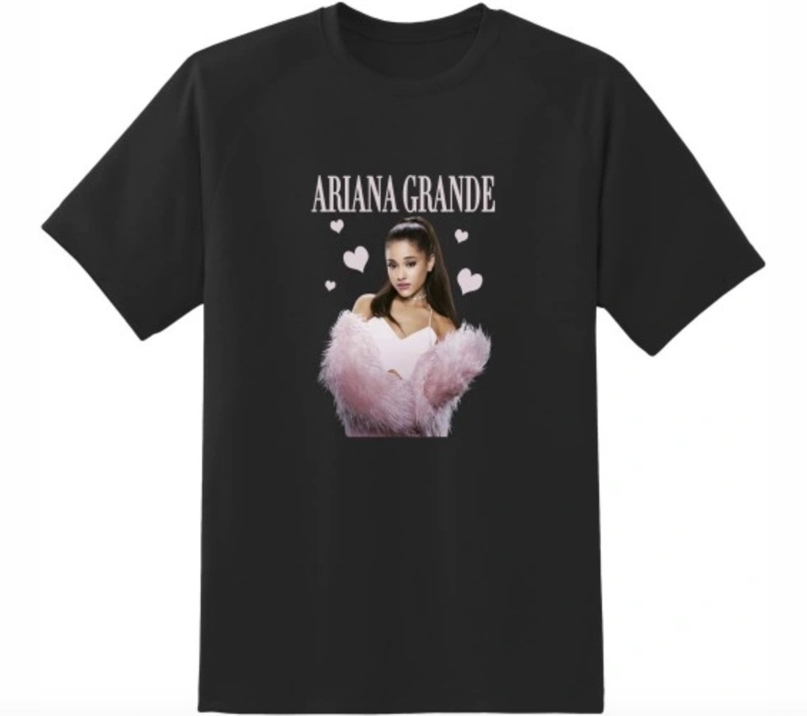 KOSZULKA Z NADRUKIEM MĘSKA ŚMIESZNA T-SHIRT ARIANA GRANDE POP r. L 4