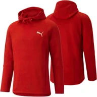 Bluzy męskie - Bluza męska z kapturem sportowa termoaktywna czerwona Puma Evostripe Hoodie XXL - miniaturka - grafika 1