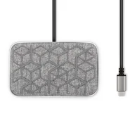 Ładowarki do telefonów - Moshi Symbus Q - Hub USB-C + ładowarka bezprzewodowa indukcyjna Qi do iPhone i Android (Gray) - miniaturka - grafika 1