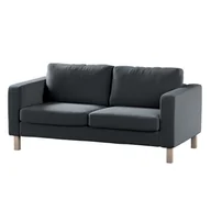 Pokrowce na meble - Dekoria pl pl Pokrowiec na sofę Karlstad 2-osobową nierozkładaną krótki grafitowy welwet 165 x 89 x 64 cm Ingrid 617-705-43 - miniaturka - grafika 1