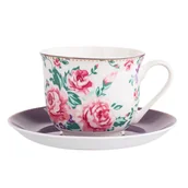 Kubki - Altom Porcelanowa filiżanka jumbo z talerzykiem Charlotta, 400 ml - miniaturka - grafika 1