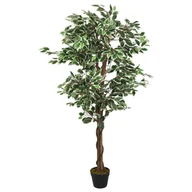 Sztuczne kwiaty - vidaXL Sztuczny fikus, 756 liści, 150 cm, zielony - miniaturka - grafika 1