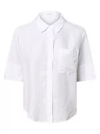 Koszule damskie - Opus - Lniana bluzka damska  Fitalia, biały - miniaturka - grafika 1