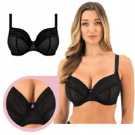 Biustonosze - Biustonosz FANTASIE Devote UW PLUNGE BRA czarny miękki stanik gładki - 70F - miniaturka - grafika 1