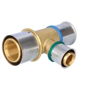 Łączniki, trójniki, kształtki - Trójnik KAN-therm Press z pierścieniem zaprasowywanym 50x4/ 32x3/ 40x3,5 - miniaturka - grafika 1