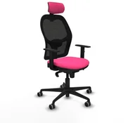 Fotele i krzesła biurowe - Krzesło Biurowe z Zagłówkiem Jorquera Piqueras y Crespo 1D036G2 Różowy - miniaturka - grafika 1