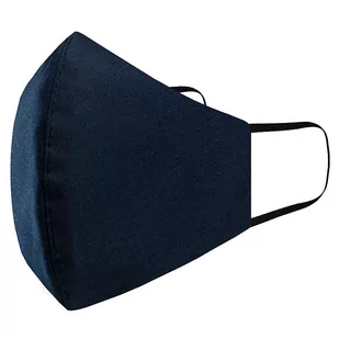 Maseczka wykonana z bawełny - dziubek - granatowa gładka - EM Men's Accessories - Maseczki ochronne i antywirusowe - miniaturka - grafika 1