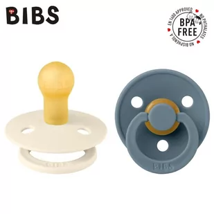Bibs Colour 2-Pack Ivory & Petrol S Smoczek Uspokajający Kauczuk Hevea - Smoczki uspokajające - miniaturka - grafika 1
