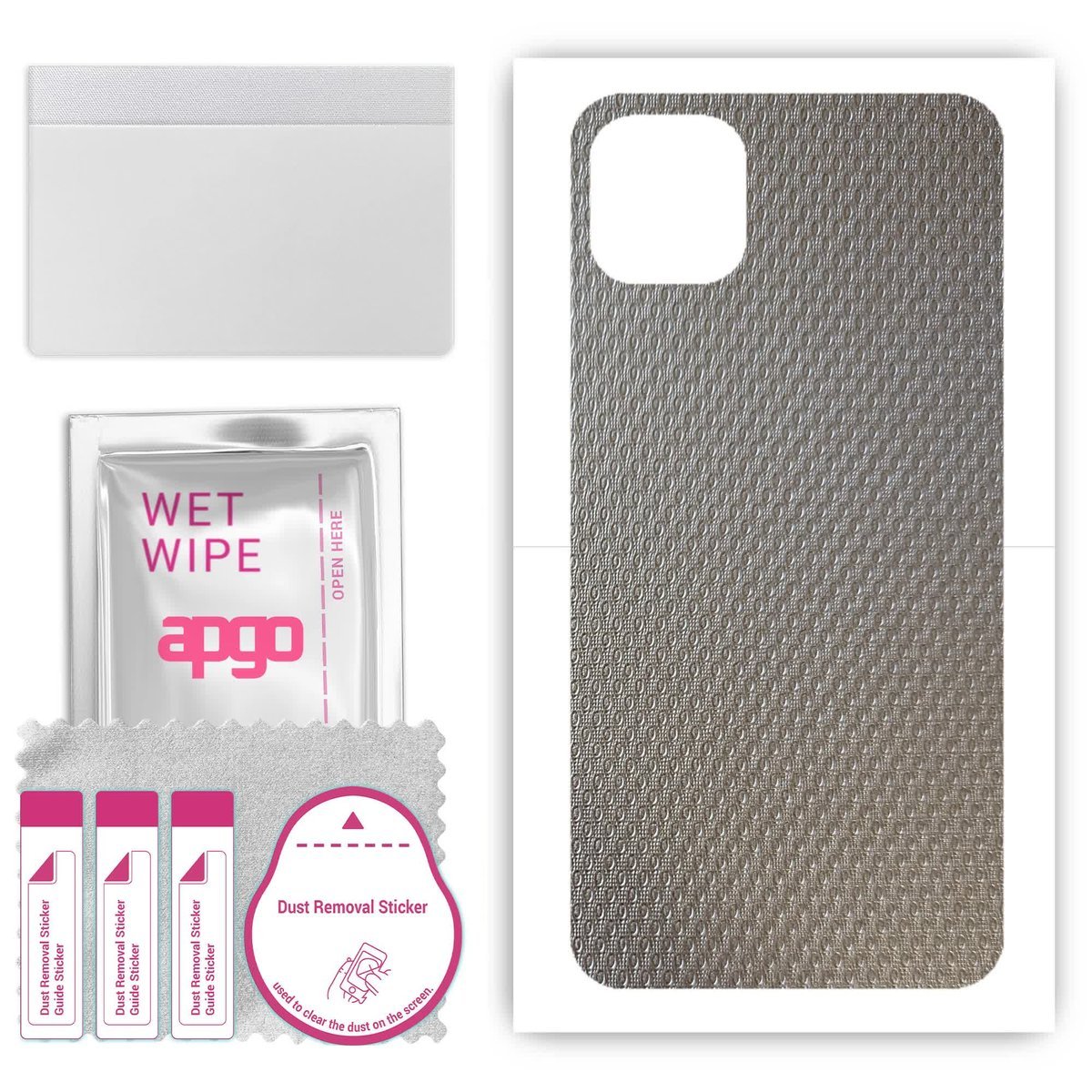 Folia naklejka skórka strukturalna na TYŁ do Apple iPhone 11 Pro Max - Aluminium krople - apgo SKINS