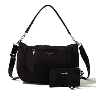 Baggallini Damska nowoczesna półksiężycowa listonoszka, czarna, jeden rozmiar, Czarny, Rozmiar Uniwersalny - Torebki damskie - miniaturka - grafika 1