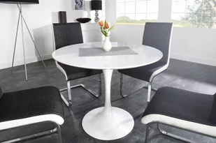 King Home Stół TULIP PREMIUM 100 biały - włókno szklane, metal GT-09R.100 - Stoły - miniaturka - grafika 1