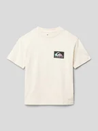 Koszulki dla chłopców - T-shirt z nadrukiem z logo - miniaturka - grafika 1