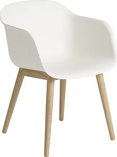 Fotel Fiber biały na drewnianych nogach - Fotele i krzesła ogrodowe - miniaturka - grafika 1