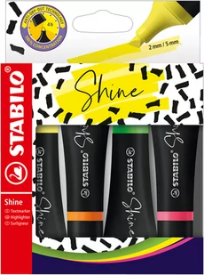 Stabilo Zakreślacz 4 kolory Shine Wb - Zakreślacze - miniaturka - grafika 2