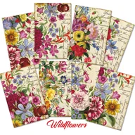 Scrapbooking - Papiery do Scrapbookingu - Bileciki Prezentowe – Karneciki Zestaw M155 polne kwiaty 24 szt - miniaturka - grafika 1