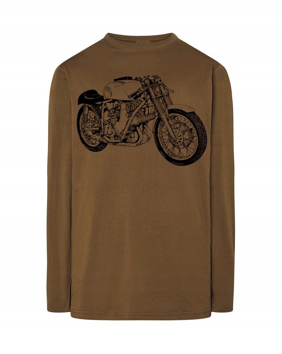 Longsleeve męski nadruk Motor Motocykl r.S