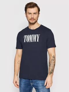 Koszulki męskie - Tommy Hilfiger T-Shirt UM0UM02534 Granatowy Regular Fit - grafika 1