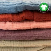 Pasmanteria - Ścinki Muślin Double Gauze, końcówki - 0,5kg - miniaturka - grafika 1