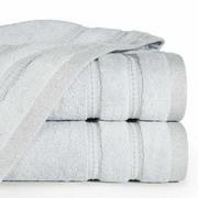 Ręczniki - Ręcznik bawełniany 30x50 GLORY 1 srebrny z welurową bordiurą i srebrną nicią - miniaturka - grafika 1
