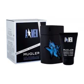 Zestawy kosmetyków męskich - Thierry Mugler A Men Rubber zestaw Do napełnienia 100 ml Edt 100 ml + Żel pod prysznic 50 ml dla mężczyzn - miniaturka - grafika 1