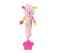 Gryzaki dla dzieci - BabyOno ZABAWKA PISZCZĄCA Z GRYZAKIEM OWIECZKA 6m+ - miniaturka - grafika 1
