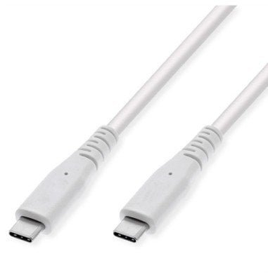 VALUE Kabel kompatybilny z USB 3.2 Gen 2, PD Power Delivery 60W, C-C, M/M, biały, 3 m