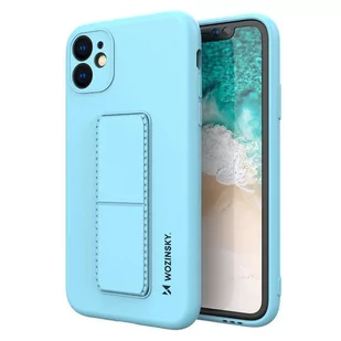 Wozinsky Kickstand Case elastyczne silikonowe etui z podstawką Xiaomi Redmi 10X 4G / Xiaomi Redmi Note 9 jasnoniebieski - Etui i futerały do telefonów - miniaturka - grafika 1