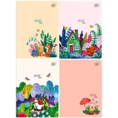 Zeszyty szkolne - 4X ZESZYT A5 DO NAUKI PISANIA DLA DZIEWCZYNKI, 16 KARTEK, W TRZY LINIE, INTERDRUK - miniaturka - grafika 1