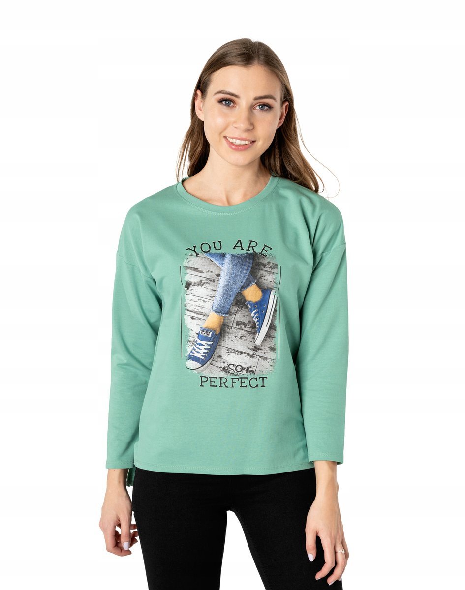 Bluzka Koszulka Damska z Długim Rękawem KL02-6 r L