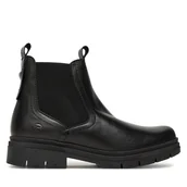 Botki damskie - Sztyblety Tamaris 1-25407-45 Czarny - miniaturka - grafika 1