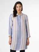 Bluzki damskie - Franco Callegari - Damska bluzka lniana, beżowy|niebieski|wielokolorowy - miniaturka - grafika 1