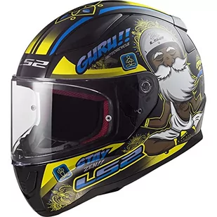 LS2, Kask motocyklowy na całą twarz RAPID Buddha black yellow, XXXL - Kaski motocyklowe - miniaturka - grafika 1