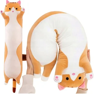 PLUSZOWY KOT DŁUGI 45CM ZABAWKA DLA DZIECI - Maskotki i pluszaki - miniaturka - grafika 1
