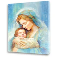 Ikony i obrazy sakralne - Obraz religijny na płótnie Matka Boża z Dzieciątkiem Jezus - miniaturka - grafika 1