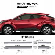 Toyota C-HR CH-R - Listwy CHROM Boczne Drzwi