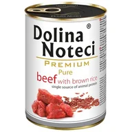 Mokra karma dla psów - Dolina Noteci PREMIUM PURE WOŁOWINA Z RYŻEM 400 G - miniaturka - grafika 1