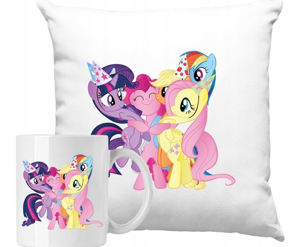 ZESTAW PODUSZKA + KUBEK My Little Pony Pomysł Na Prezent +IMIĘ