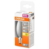 Żarówki LED - Osram świeca LED E14 Classic B 6W 2 700 K matowa - miniaturka - grafika 1
