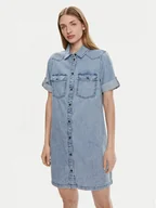 Sukienki - Noisy May Sukienka jeansowa New Signe 27030041 Niebieski Loose Fit - miniaturka - grafika 1