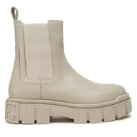 Botki damskie - Sztyblety Gino Rossi 4060 Beżowy - miniaturka - grafika 1