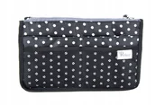 Kosmetyczki, organizery i kuferki - Periea, Torebka organizer do torebki kosmetyczka, Mały, Czarny w białe kropki - miniaturka - grafika 1