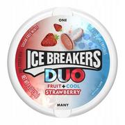 Cukierki - Cukierki Ice Breakers Duo Strawberry 36g - miniaturka - grafika 1