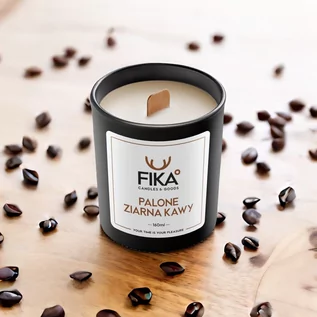 Świece - FIKA Candles - Świeca sojowa - Palone Ziarna Kawy - 160 ml - grafika 1