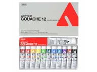 Farby i media malarskie - Zestaw Gwaszy Artist Acrylic Gouache 12Kholbein D411 - miniaturka - grafika 1