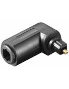 Kable - Goobay Adapter jack/Toslink wtyk Toslink gniazdo Toslink kątowy czarny - miniaturka - grafika 1